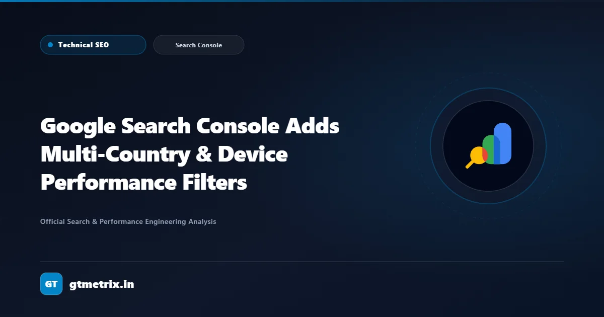 Google Search Console Adds Multi-Country & Device Performance Filters