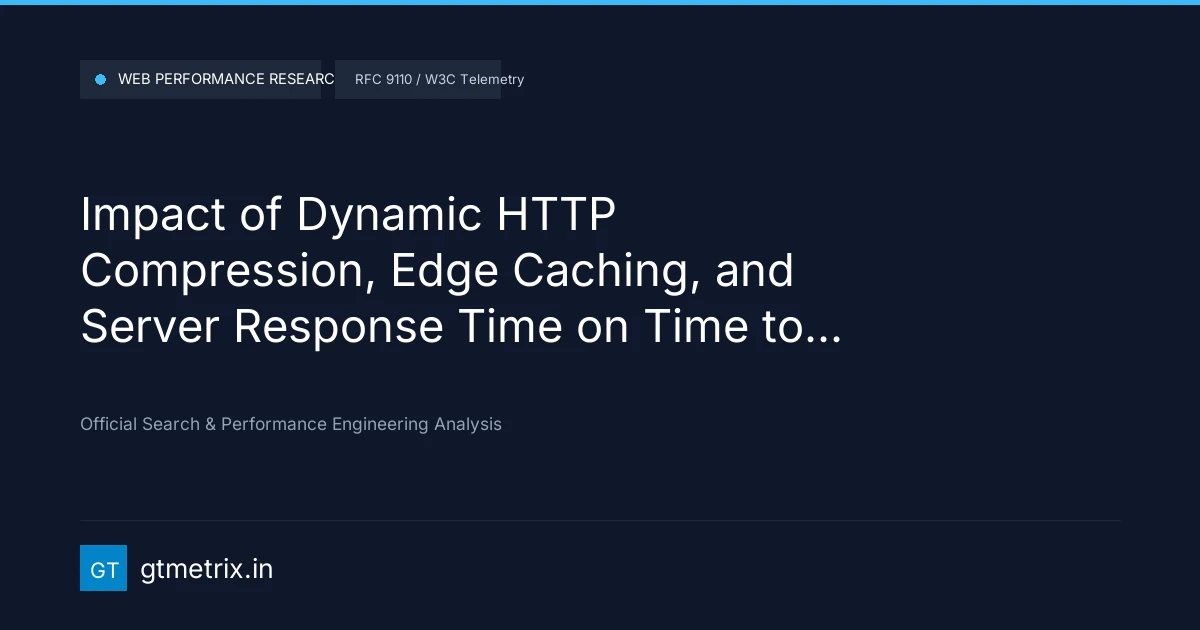 Impact of Dynamic HTTP Compression, Edge Caching, and Server Response Time on Time to First Byte (TTFB): A Telemetry Benchmark