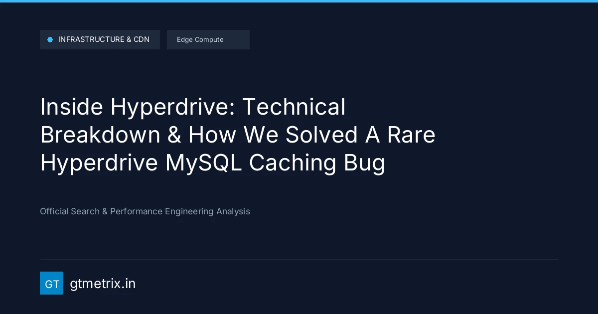 How We Solved A Rare Hyperdrive MySQL Caching Bug
