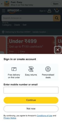 amazon.in Desktop View