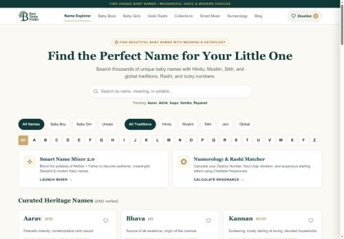 bestnamefinder.com Desktop View