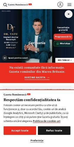 gazetaromaneasca.co.uk Mobile View