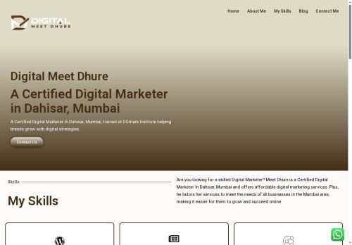 meetdhure.in Desktop View