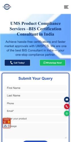 umspcs.in Mobile View