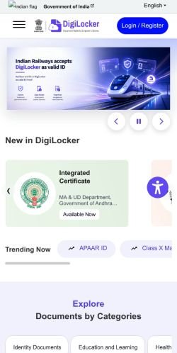 www.digilocker.gov.in Mobile View
