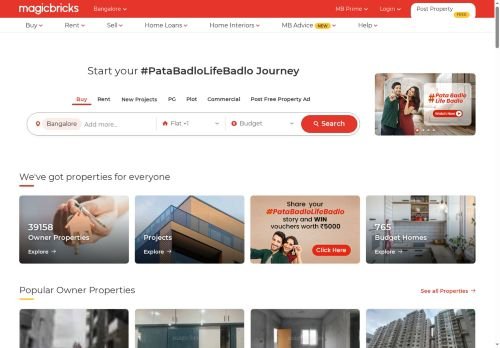 www.magicbricks.com Desktop View