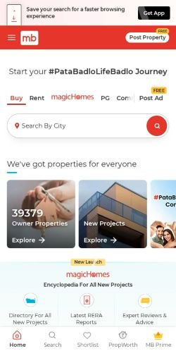 www.magicbricks.com Mobile View