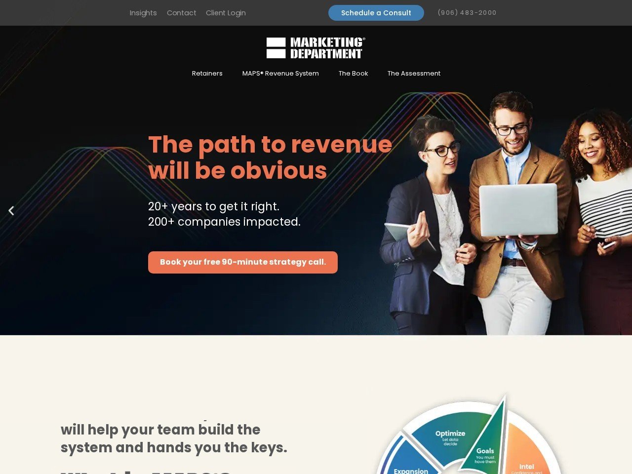 www.marketingdepartmentinc.com_homepage.test_69dd546b Desktop View