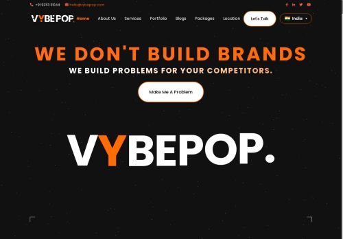 www.vybepop.com Desktop View