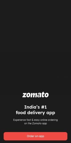 zomato.com Mobile View
